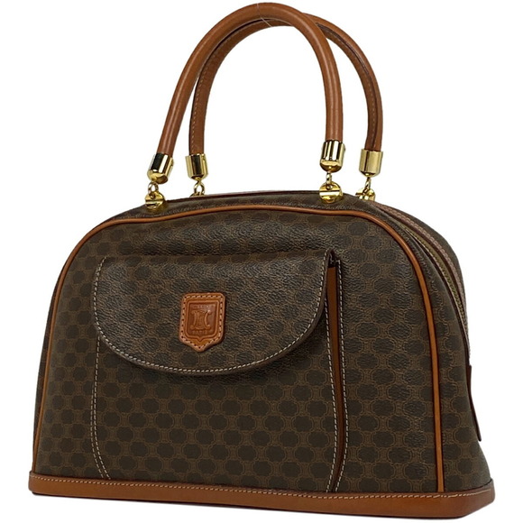Celine Macadam Pattern All Over Canvas Handbag Brown - Picture 1 of 7